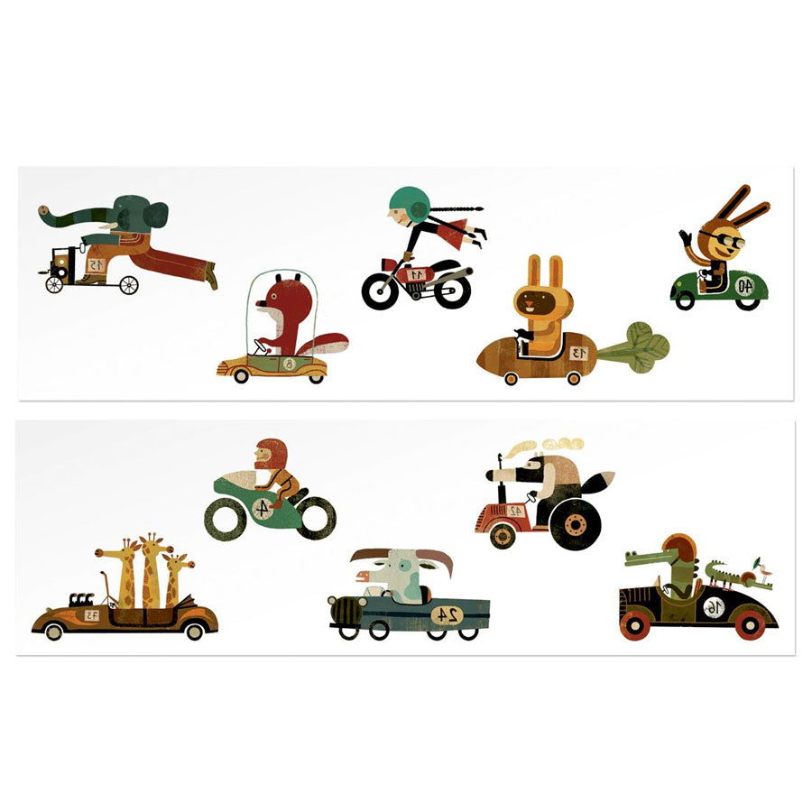 Kindertattoos "Autorennen"
