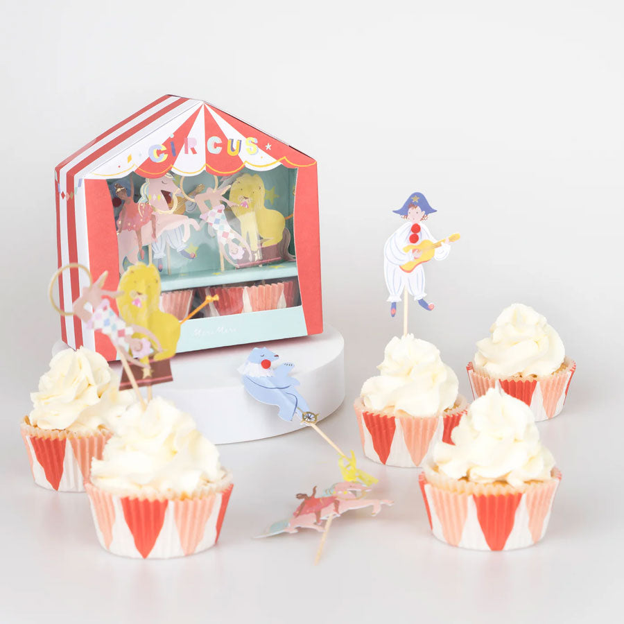 Meri Meri - Cupcake Set Zirkus - 24 Stk