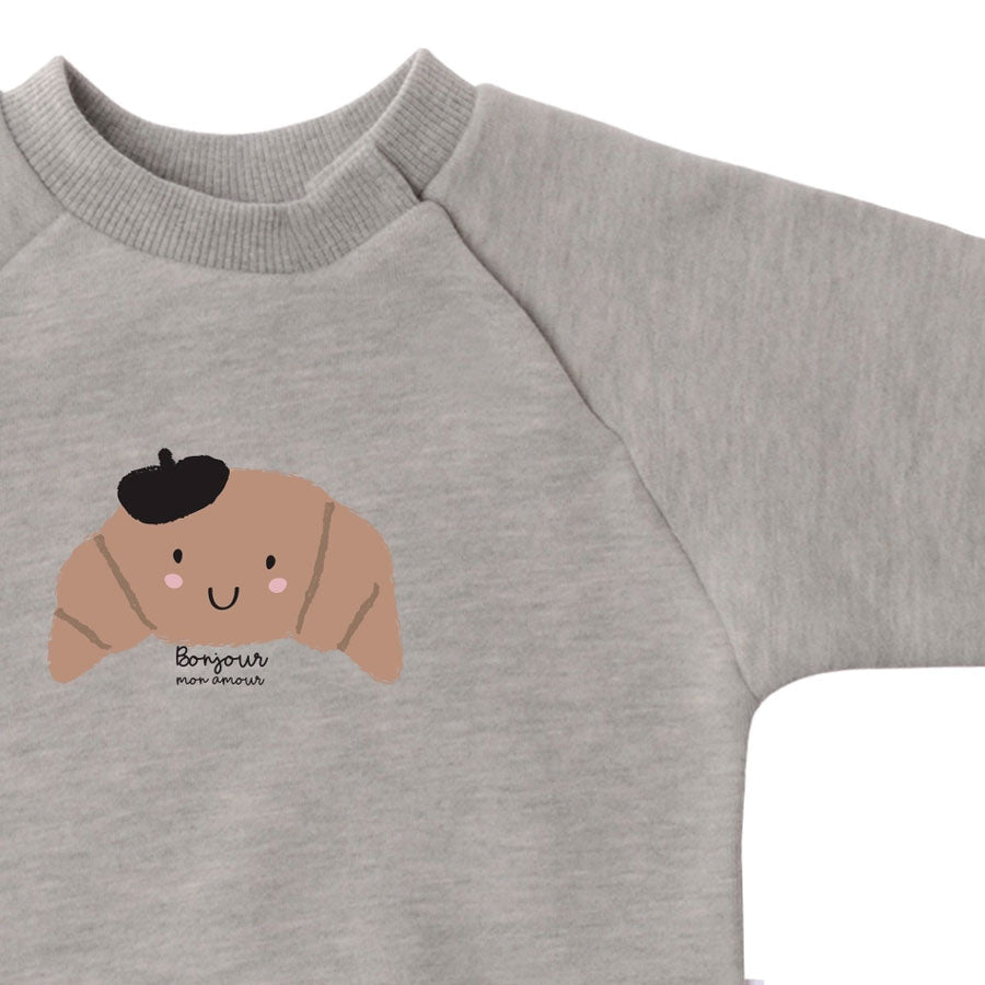 Pullover Croissant Grau
