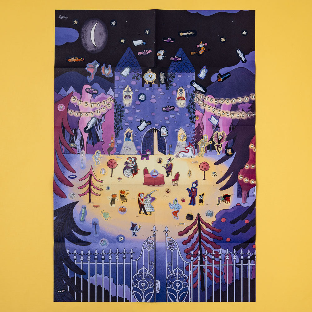Aufkleber-Spiel ENCHANTED mit Poster
