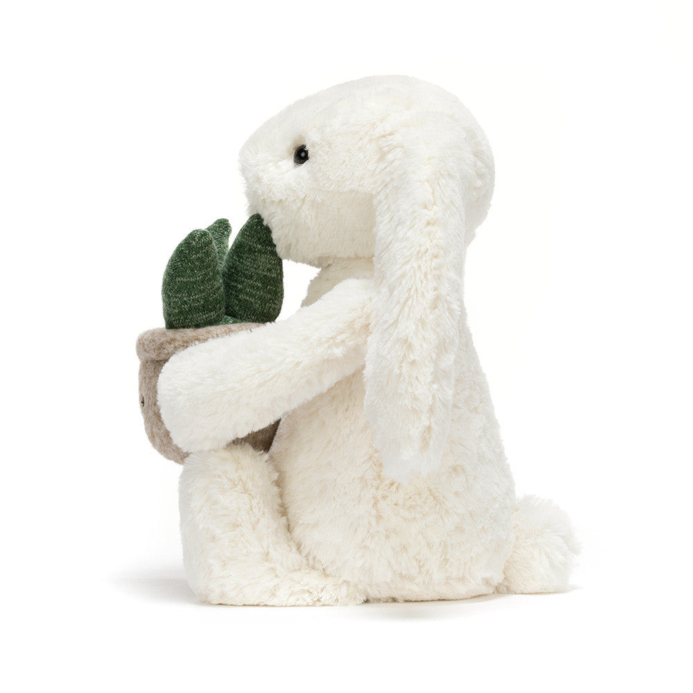 Jellycat - Cream Bunny mit Pflanze