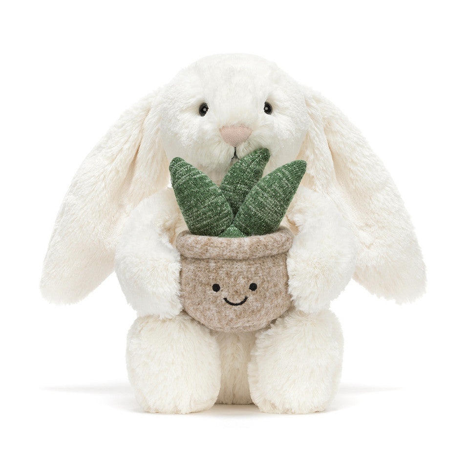 Jellycat - Cream Bunny mit Pflanze