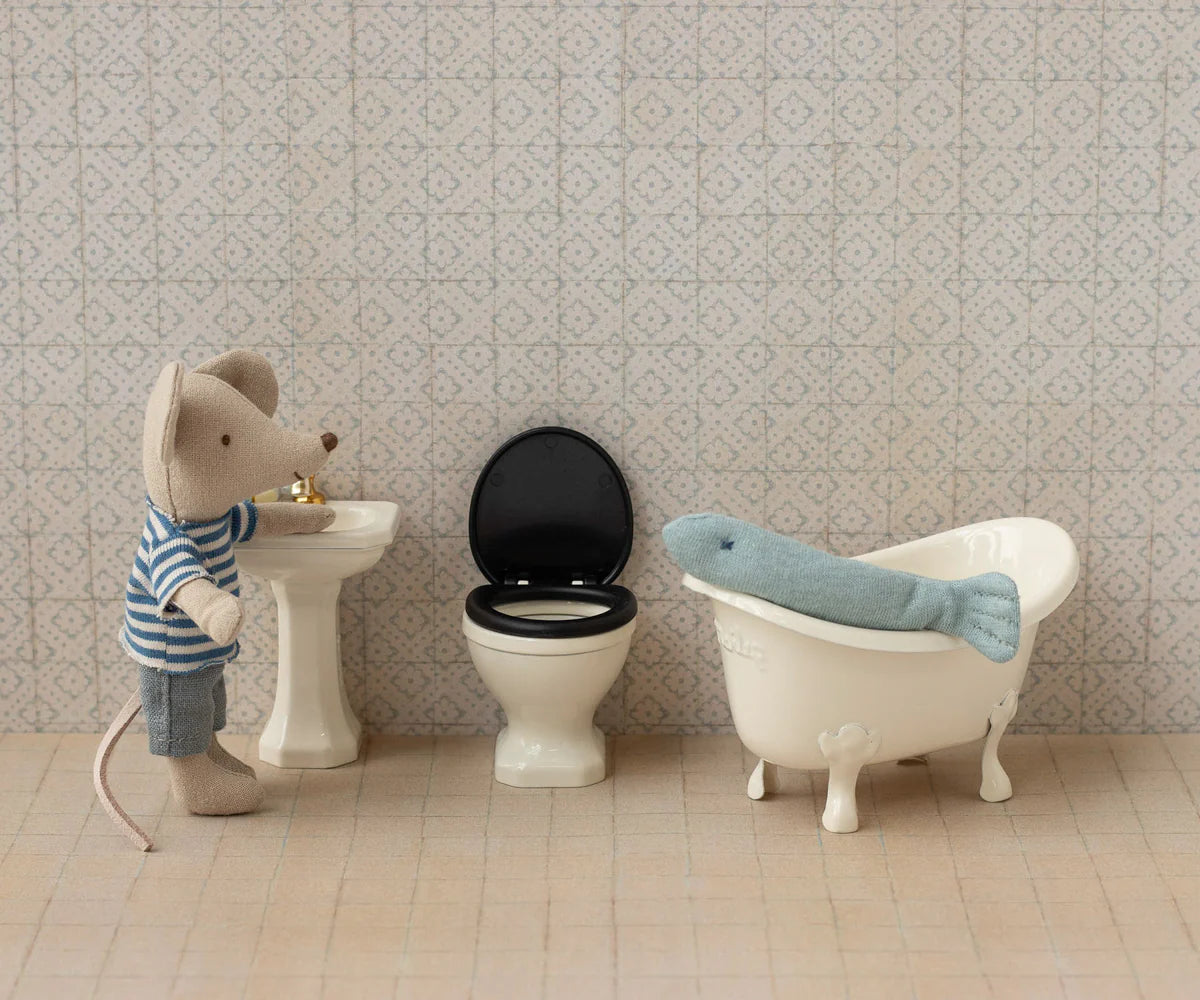 Maileg - WC, Maus - Creme