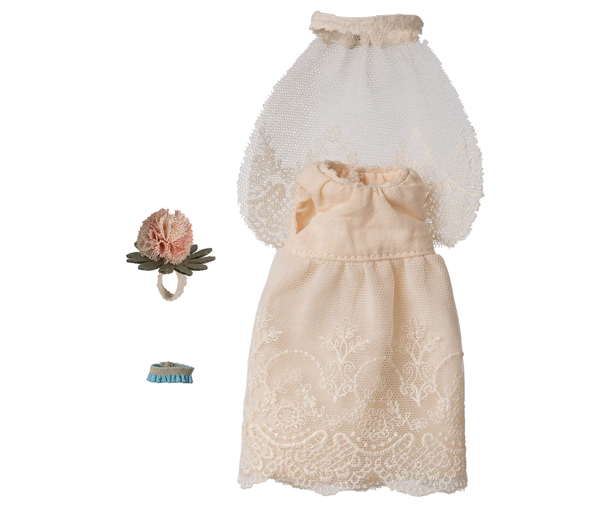 Maileg - Hochzeitskleid, Mama Maus