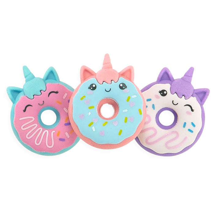 OOLY - 3 Radiergummis Einhorn Donuts