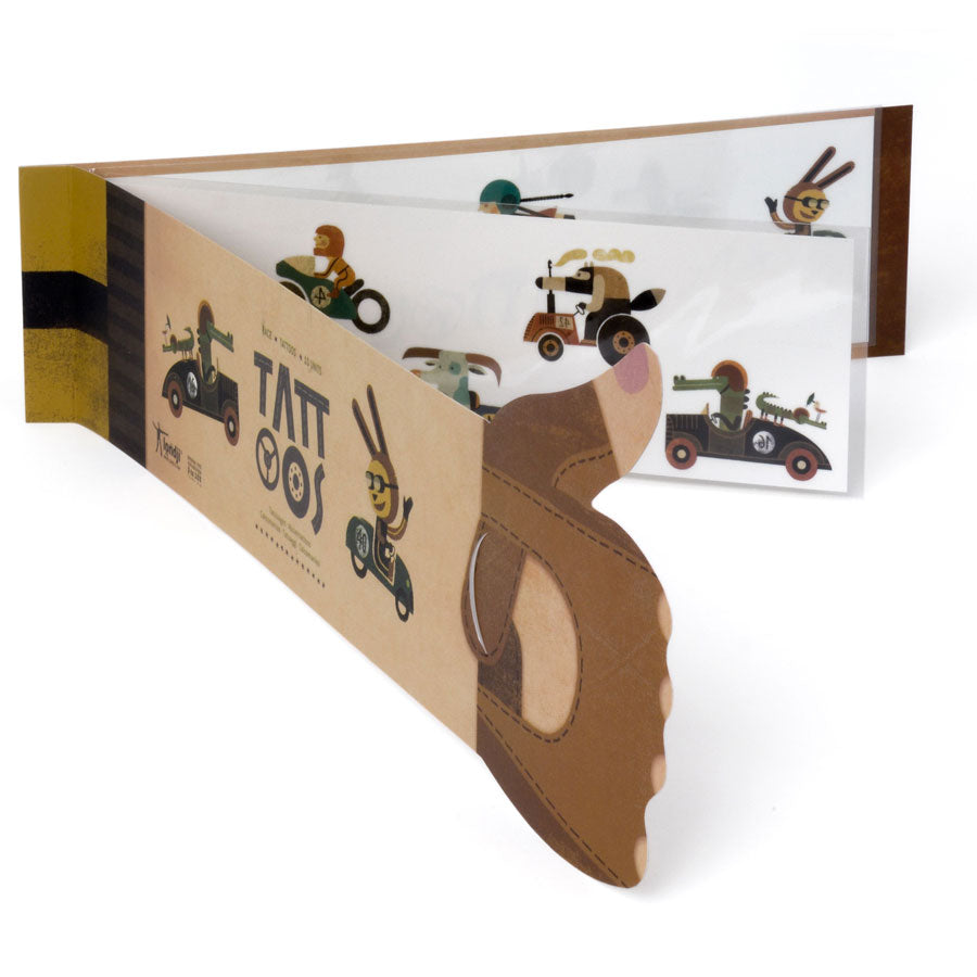 Kindertattoos "Autorennen"