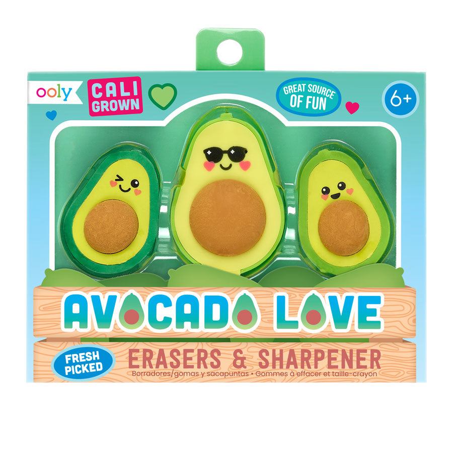OOLY - "Avocado Love" Radiergummi und Anspitzer