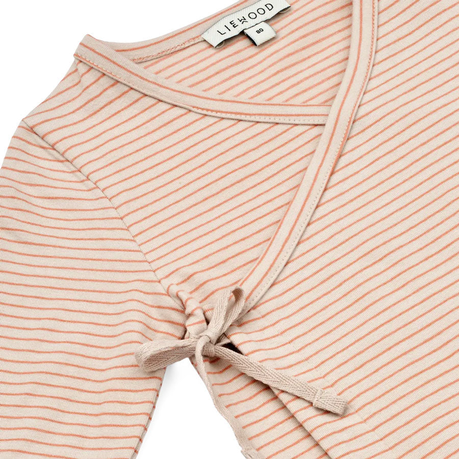 Liewood - Wickelhemd TADEO - Streifen Beige/ Rosa