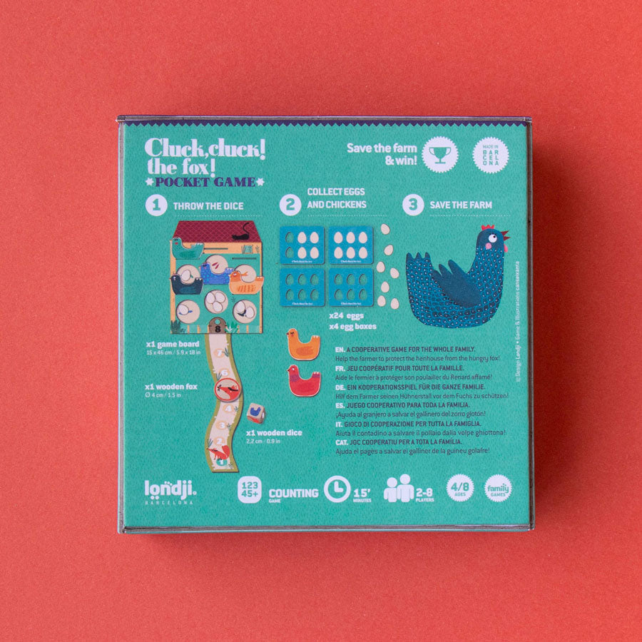 Londji - Pocket Spiel "Cluck Cluck - the Fox"