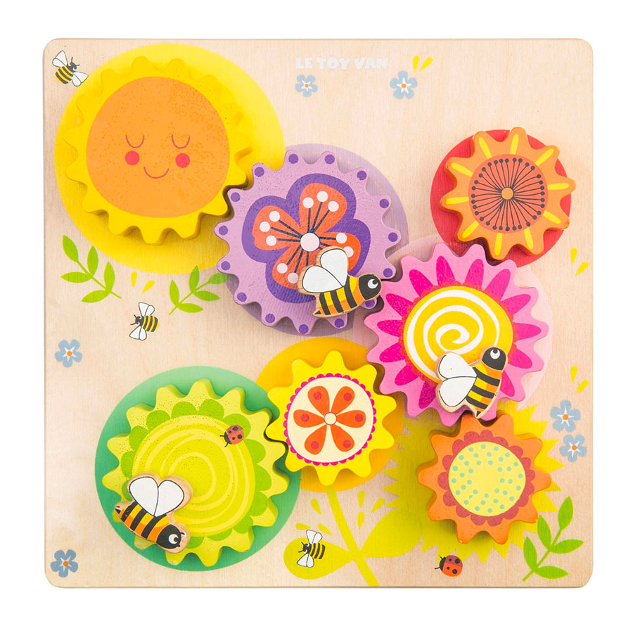 Le Toy Van - Zahnrad-Spiel "Biene Und Blumen"