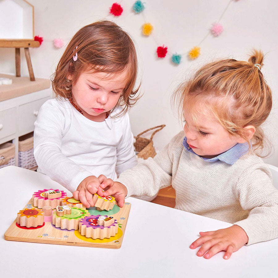 Le Toy Van - Zahnrad-Spiel "Biene Und Blumen"