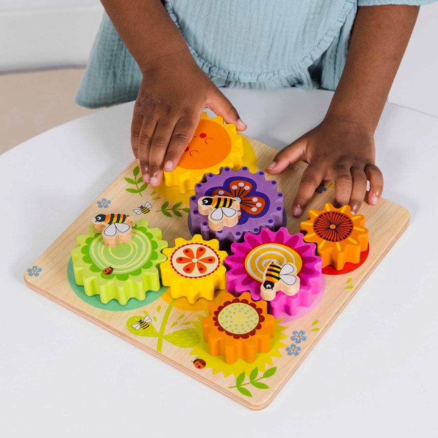 Le Toy Van - Zahnrad-Spiel "Biene Und Blumen"