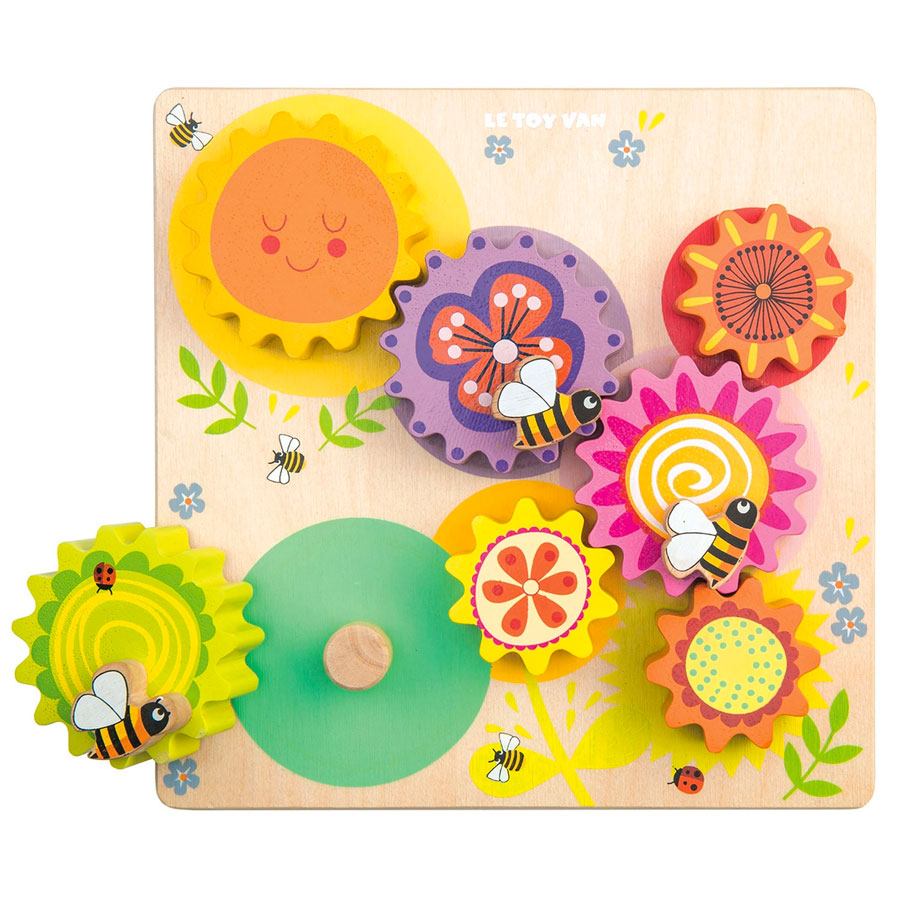 Le Toy Van - Zahnrad-Spiel "Biene Und Blumen"