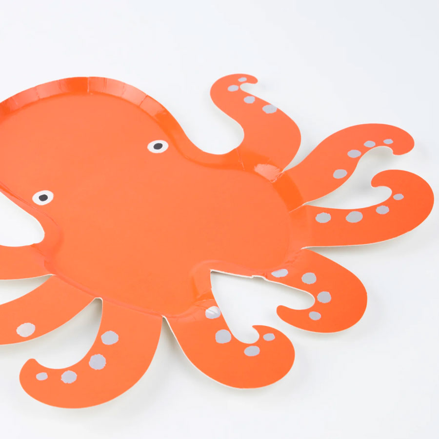 Meri Meri - Pappteller Oktopus - 8 Stk
