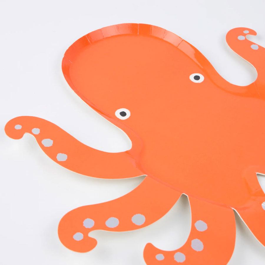 Meri Meri - Pappteller Oktopus - 8 Stk