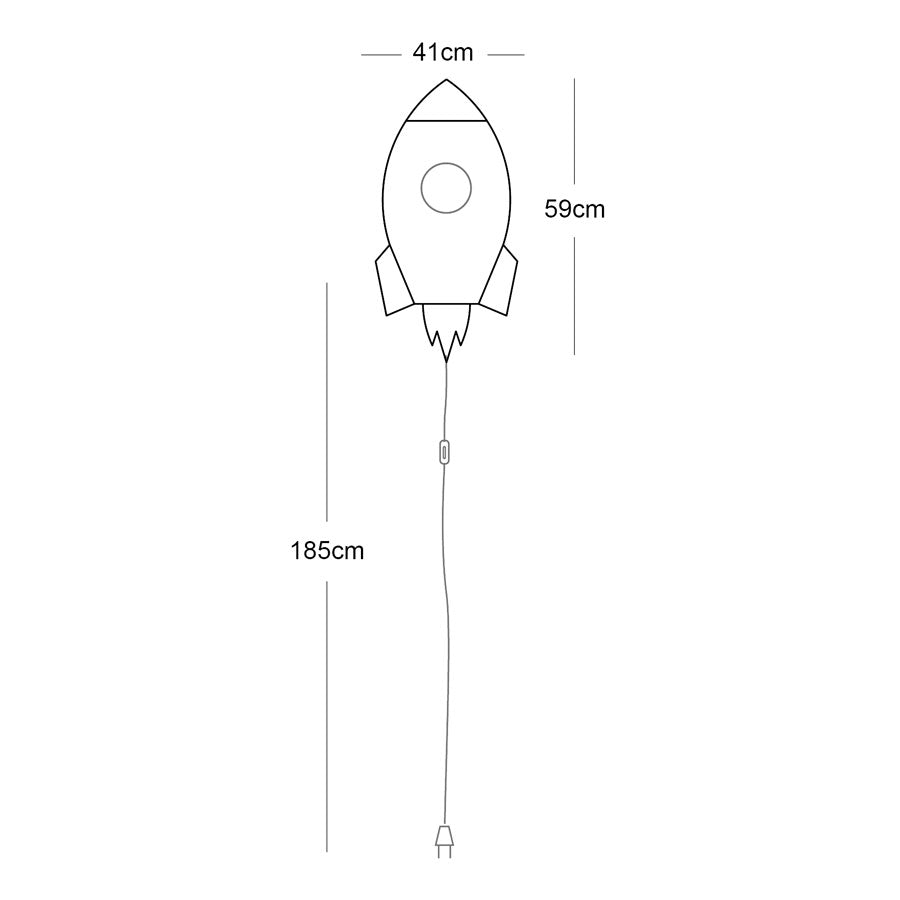Buokids - Wandlampe Space Rocket