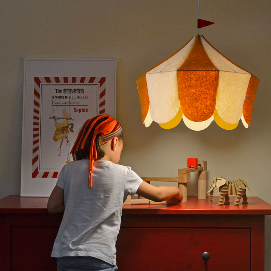 Buokids - Deckenlampe Zirkuszelt - Rot