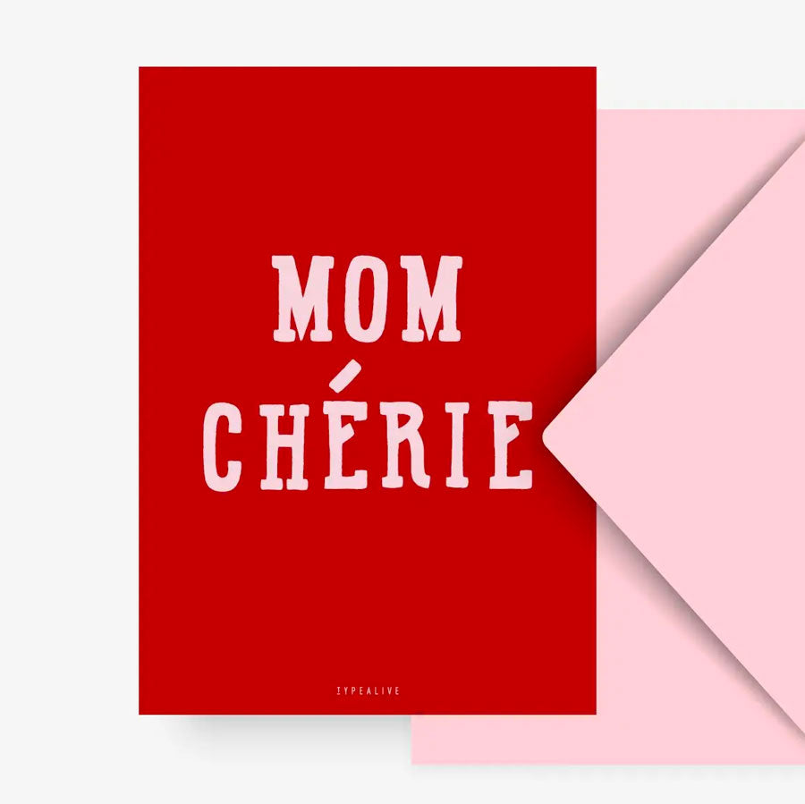 Postkarte mit Umschlag - Mom Chérie