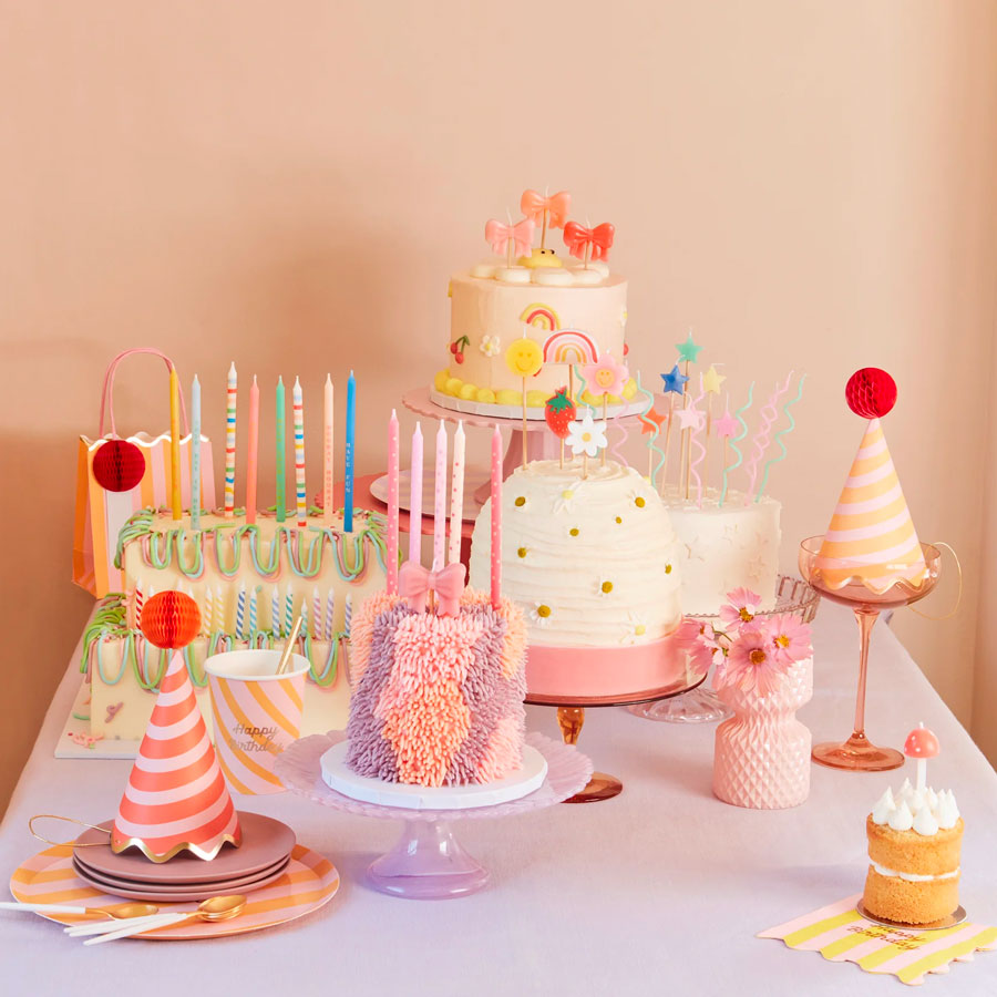 Meri Meri - Kuchenkerzen Sternchen Pink - 16 Stk