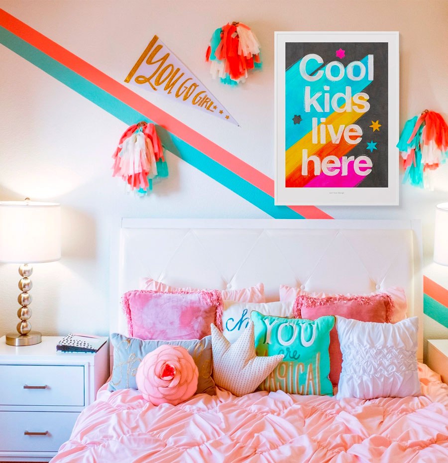 Kunstdruck "Cool Kids Live Here" DIN A3
