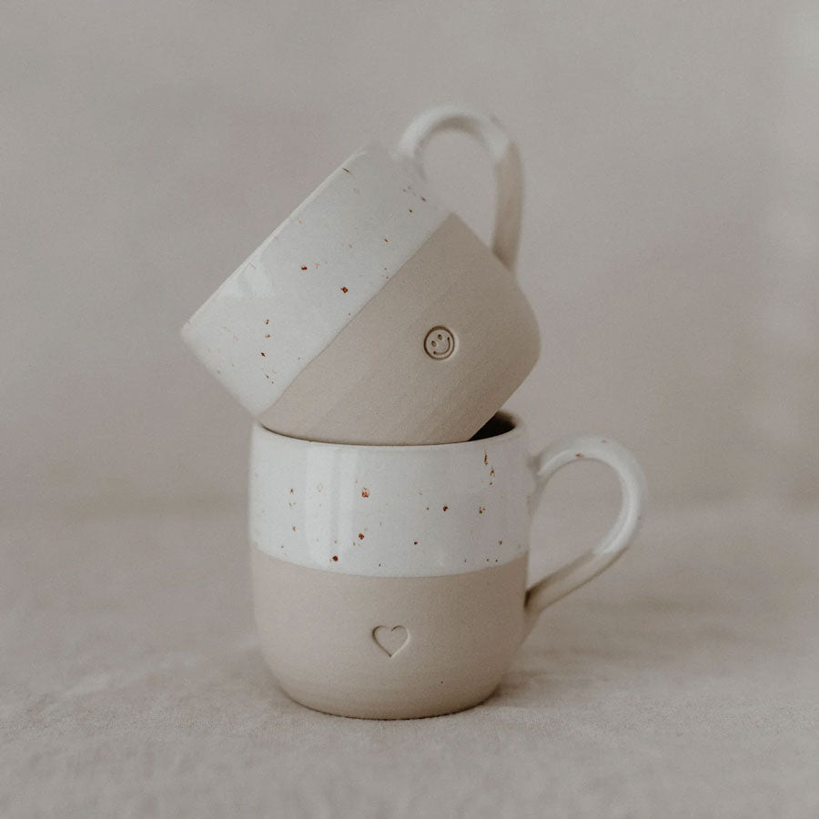 Eulenschnitt - Cappuccino Tasse Herz
