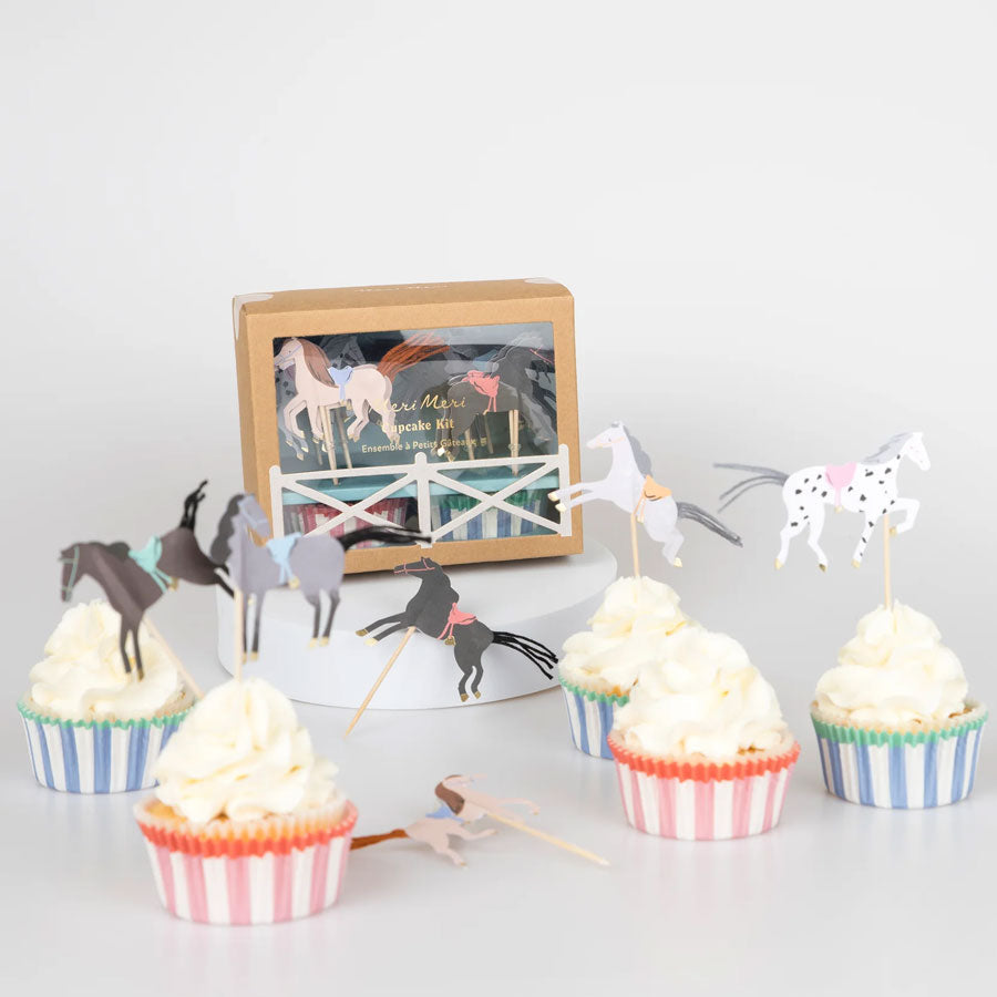 Meri Meri - Cupcake Set Pferde - 24 Stk