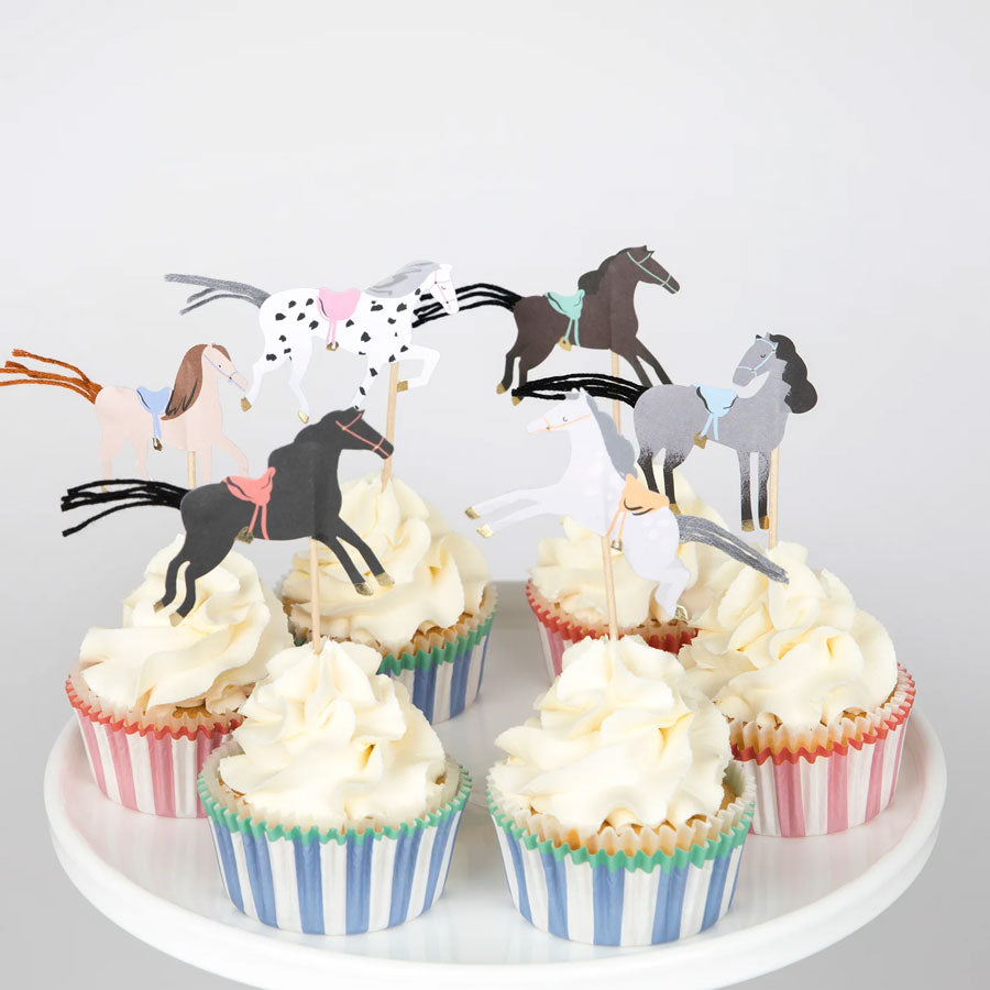 Meri Meri - Cupcake Set Pferde - 24 Stk