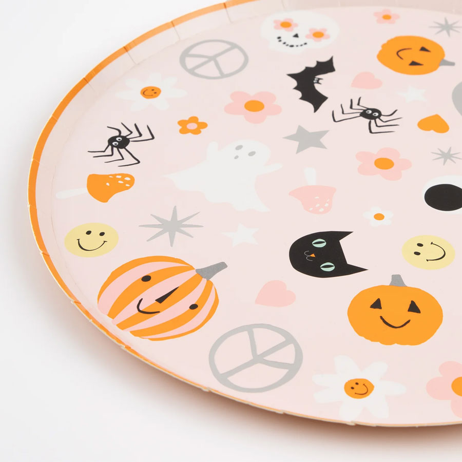 Meri Meri - Pappteller Groovy Halloween - 8 Stk