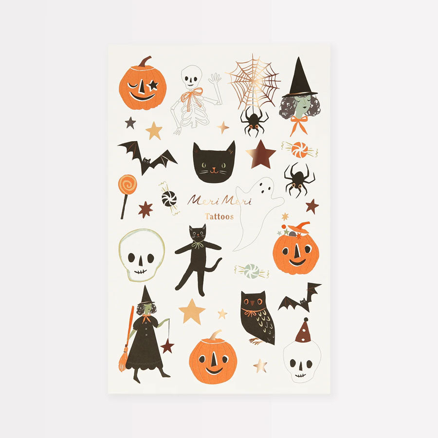 Meri Meri - Tattoo Set Halloween - 2 Bögen