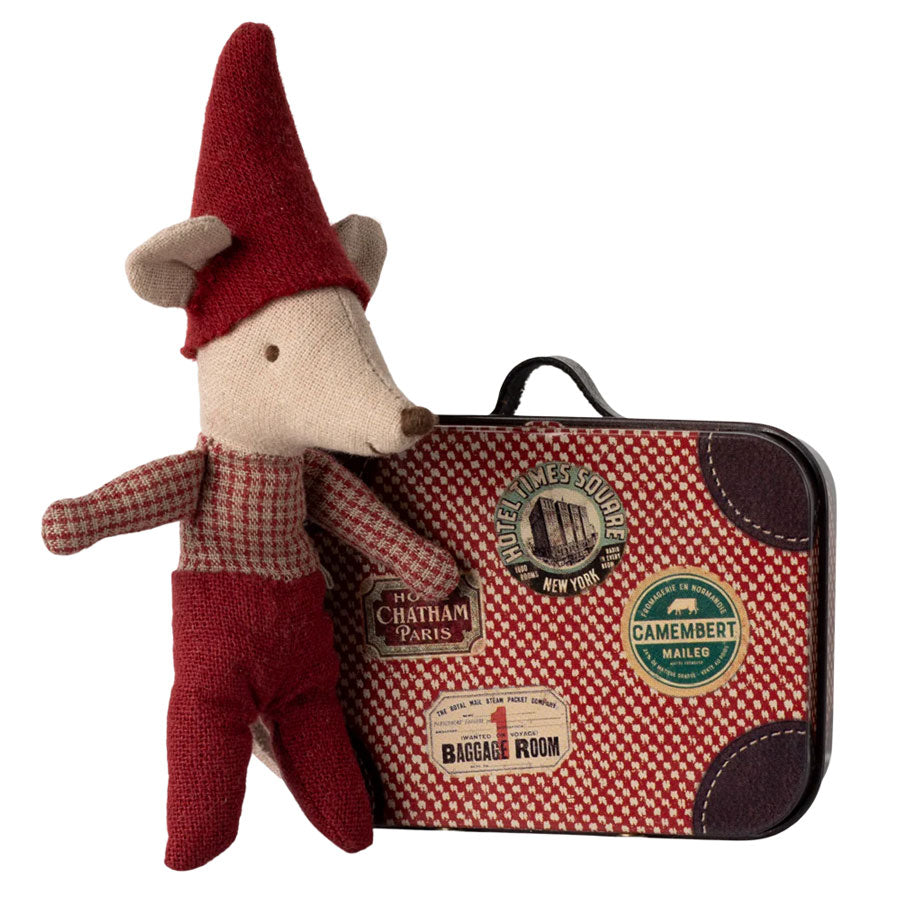 Maileg - Weihnachtsmaus Baby im Koffer