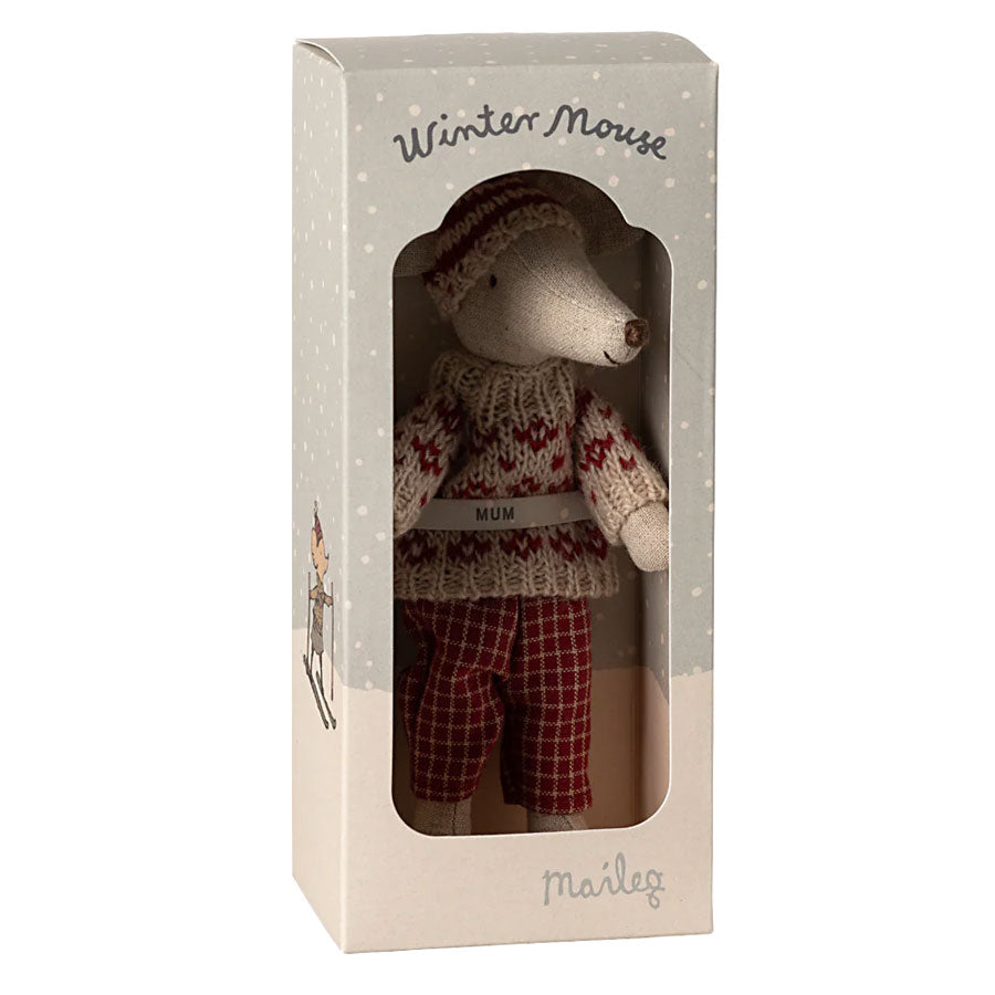 Maileg - Wintermaus mit Ski - Mama Maus 2024