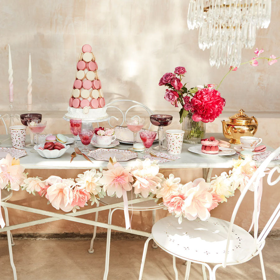 Meri Meri x Ladurée Paris - Party Girlande Blumen Rosa
