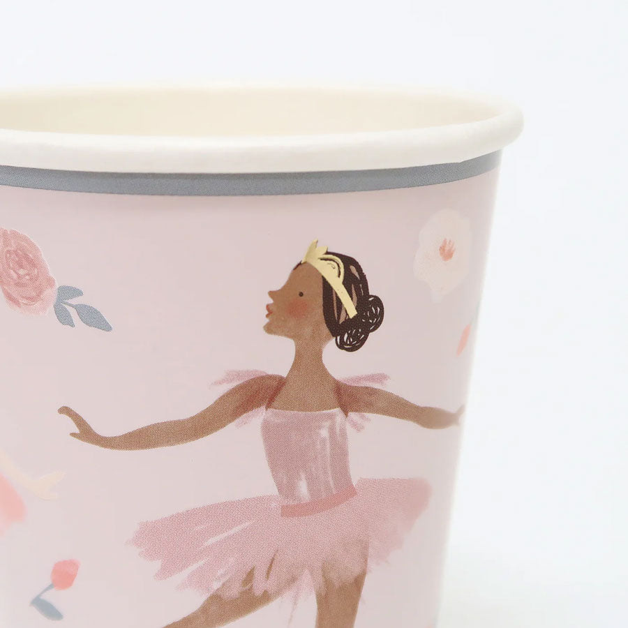 Meri Meri - Pappbecher Ballerina - 8 Stk