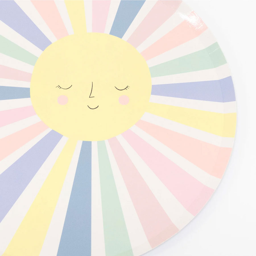 Meri Meri - Pappteller Rainbow Sun - 8 Stk