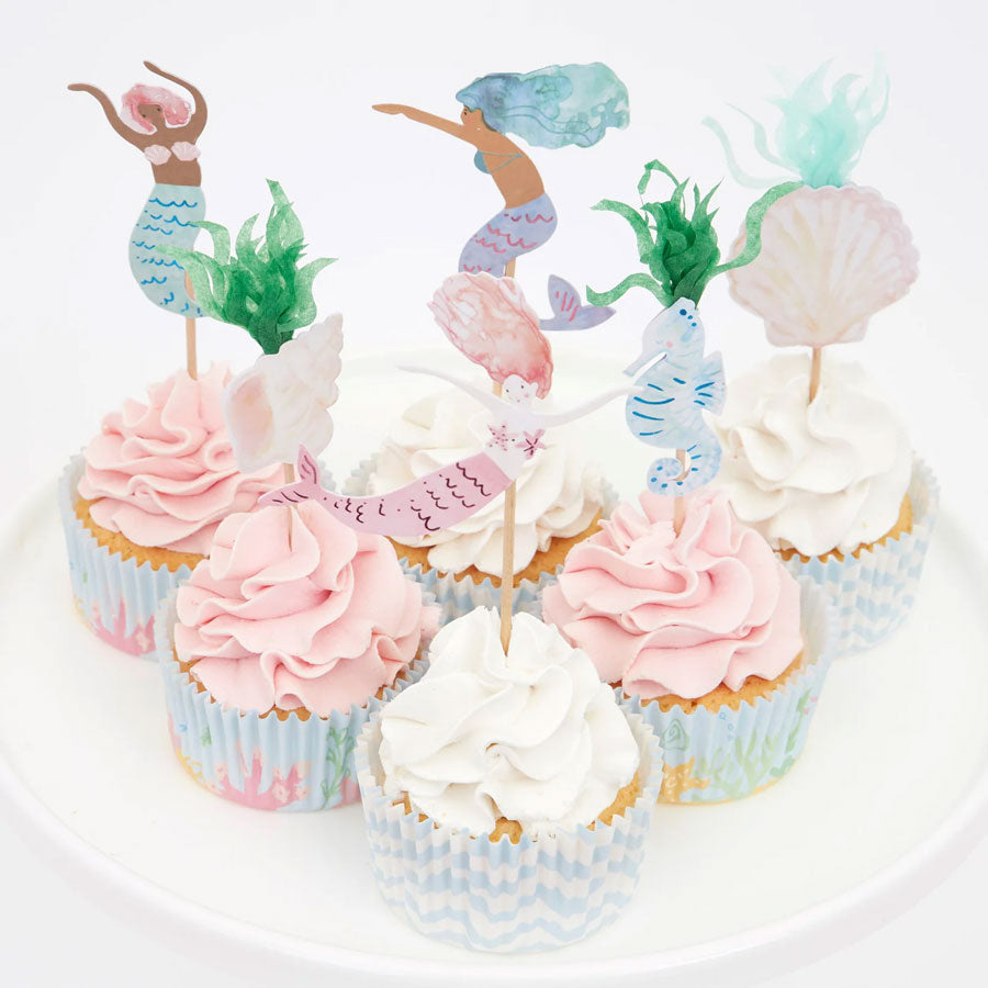 Meri Meri - Cupcake Set Meerjungfrauen - 24 Stk
