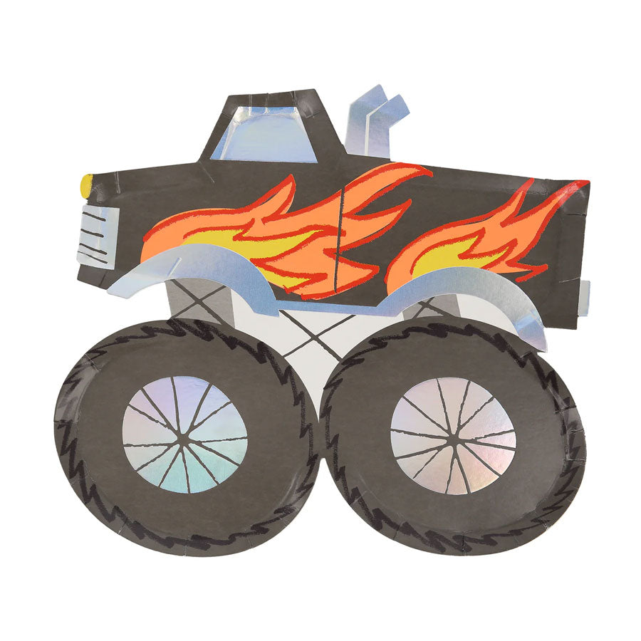 Meri Meri - Partyteller Monstertrucks - 8 Stk