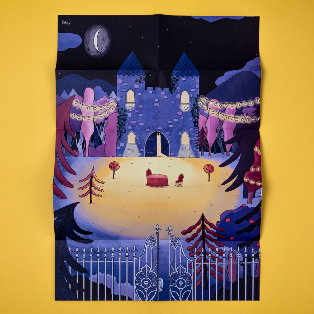 Aufkleber-Spiel ENCHANTED mit Poster