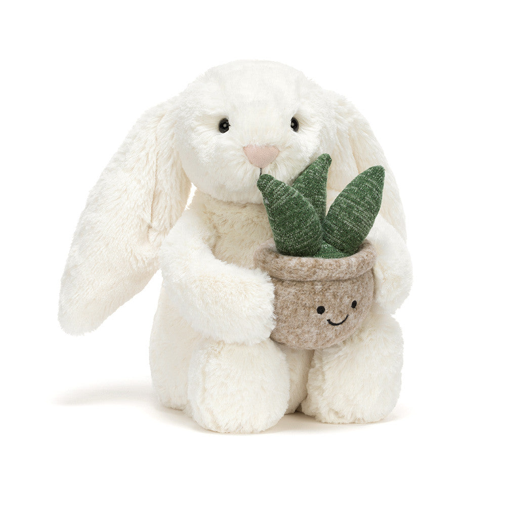 Jellycat - Cream Bunny mit Pflanze