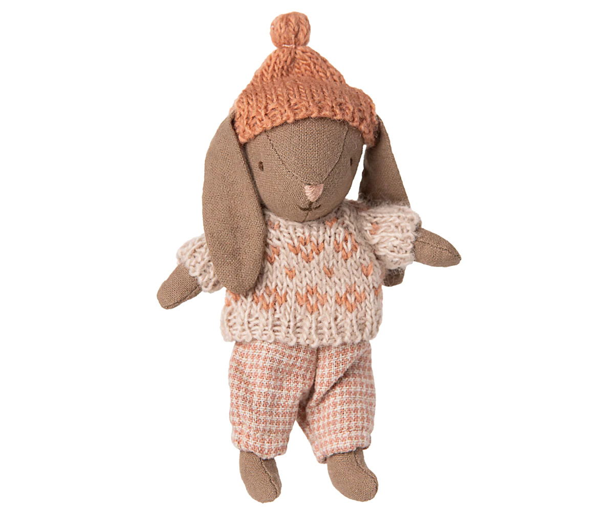 Maileg - Winterhase, Micro - Braun Rosa