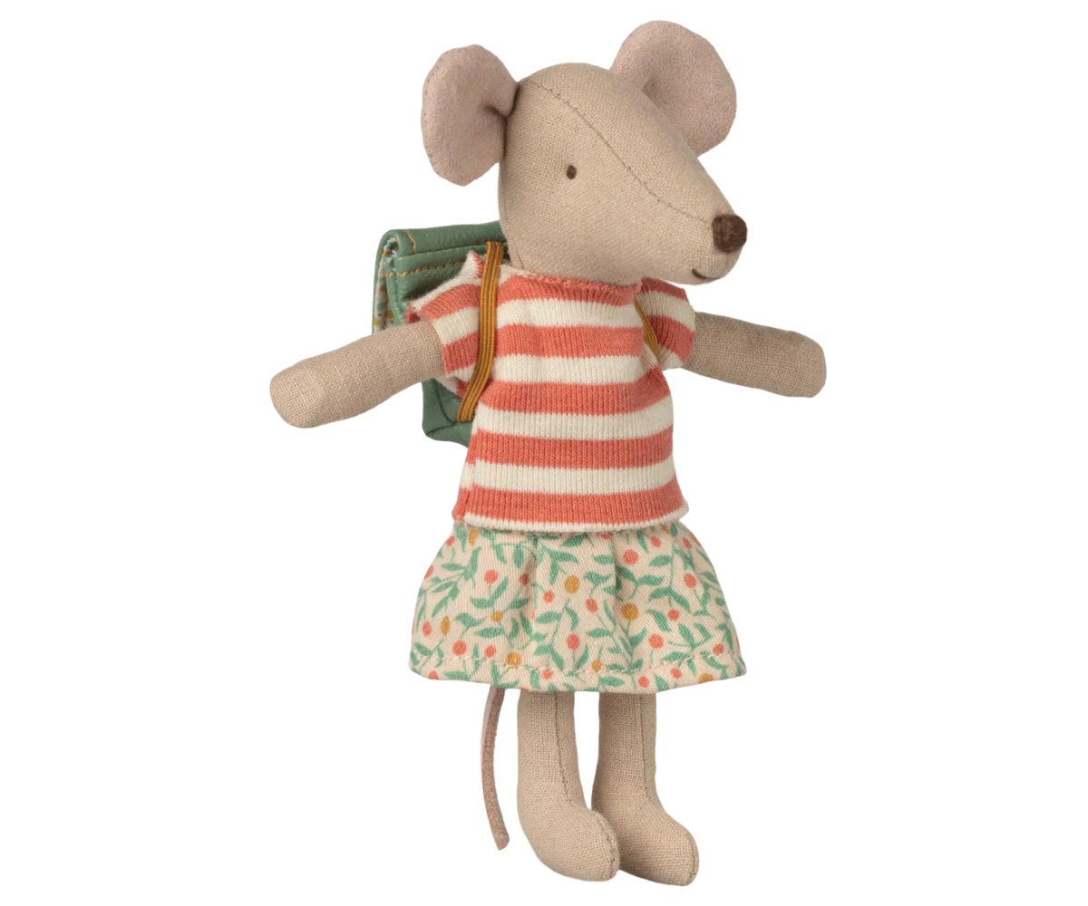 Maileg - Kleidung und Tasche, Große Schwester Maus – Grün