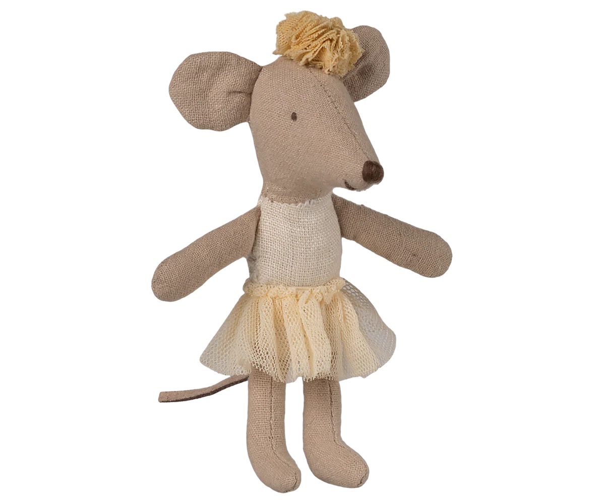 Maileg - Ballerina Maus, Kleine Schwester – Off White