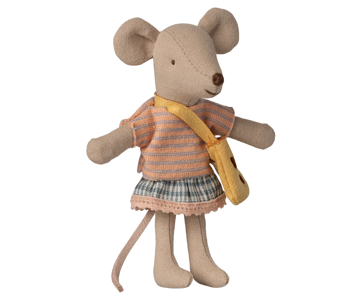 Maileg - Kleine Schwester Maus mit Tasche