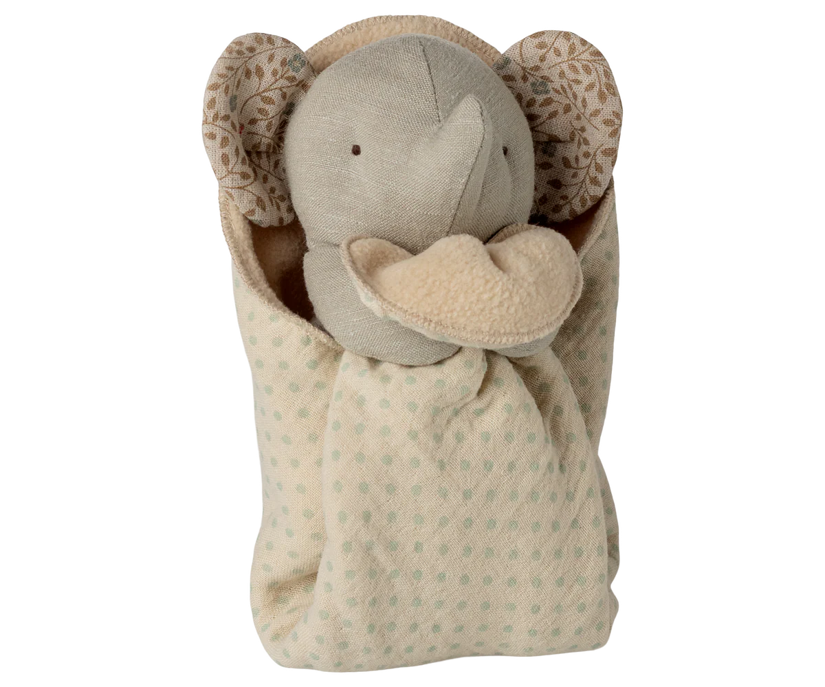 Maileg - Lullaby Friends, Elefant, Mini – Iron Grey