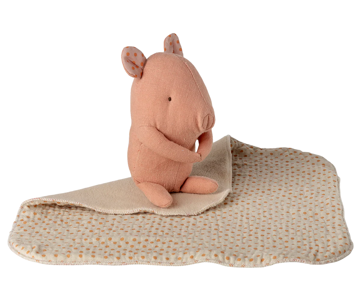 Maileg - Lullaby Friends, Schwein, Mini – Rose