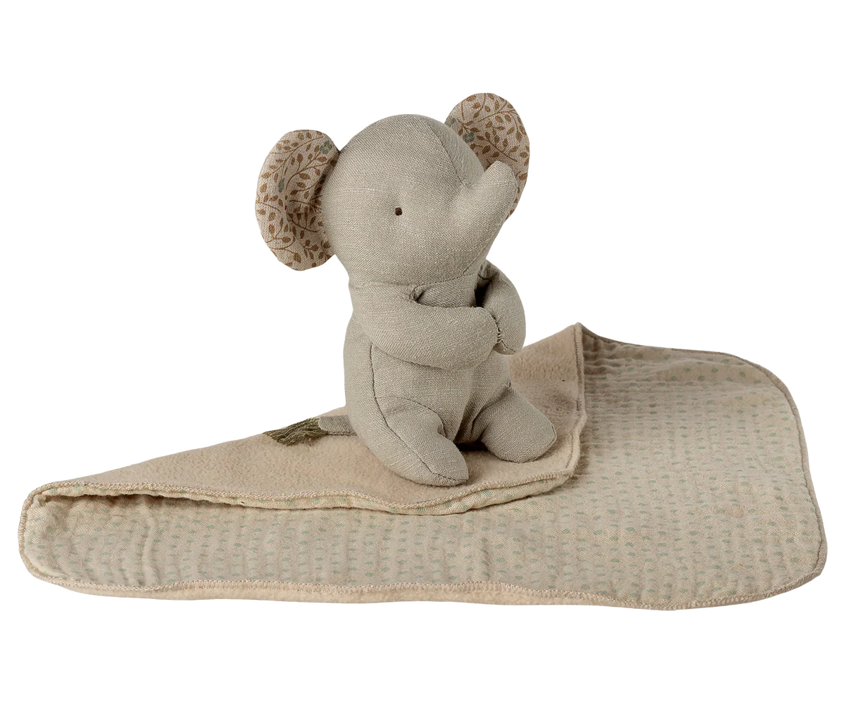 Maileg - Lullaby Friends, Elefant, Mini – Iron Grey