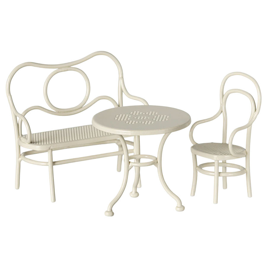 Maileg - Café Set, Mouse, Small - Cream-colored