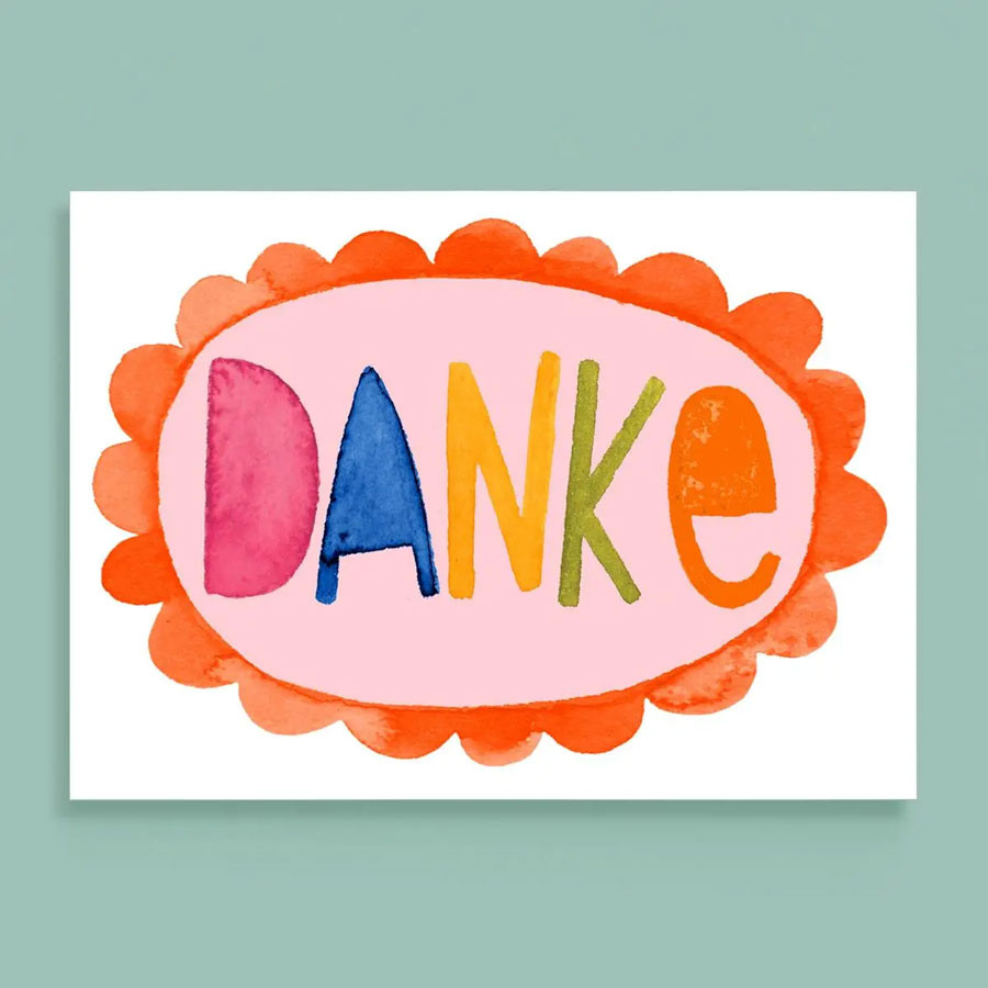 Postkarte "Danke"