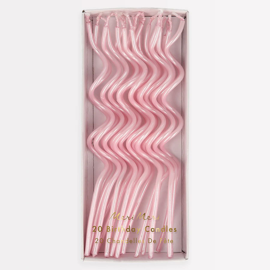 Meri Meri - Kuchenkerzen Swirly Pink - 20 Stk